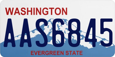 WA license plate AAS6845