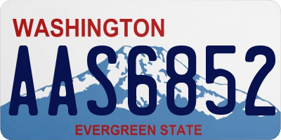 WA license plate AAS6852