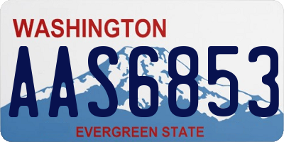 WA license plate AAS6853