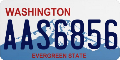 WA license plate AAS6856