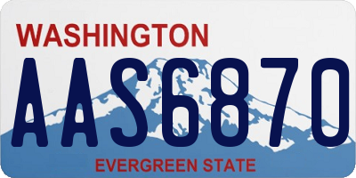 WA license plate AAS6870