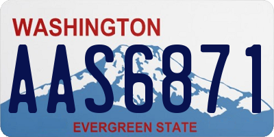 WA license plate AAS6871