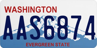 WA license plate AAS6874