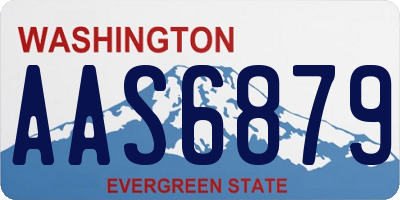 WA license plate AAS6879