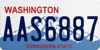 WA license plate AAS6887
