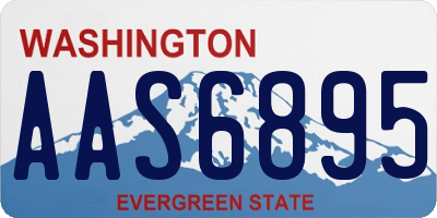 WA license plate AAS6895