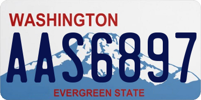 WA license plate AAS6897
