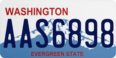 WA license plate AAS6898