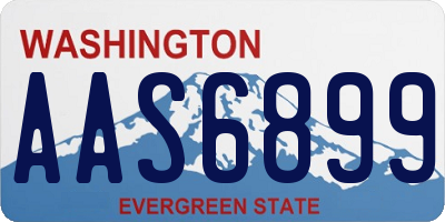 WA license plate AAS6899