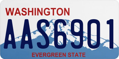WA license plate AAS6901