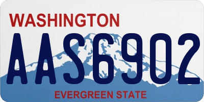 WA license plate AAS6902