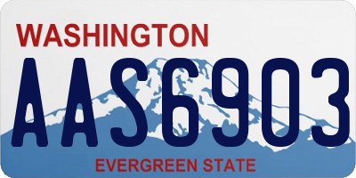 WA license plate AAS6903