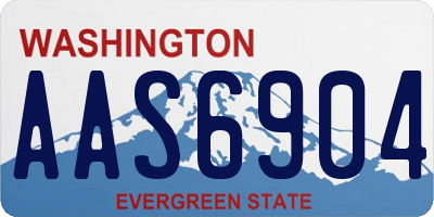 WA license plate AAS6904
