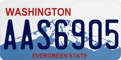 WA license plate AAS6905