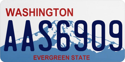 WA license plate AAS6909