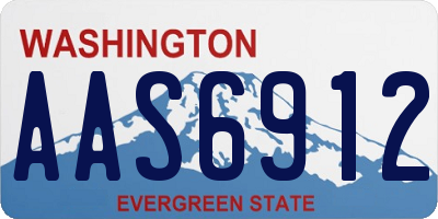 WA license plate AAS6912