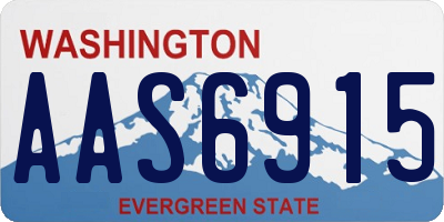 WA license plate AAS6915