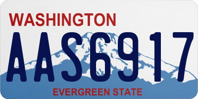 WA license plate AAS6917