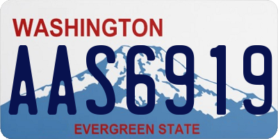 WA license plate AAS6919