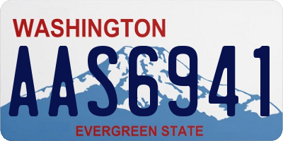 WA license plate AAS6941