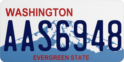 WA license plate AAS6948