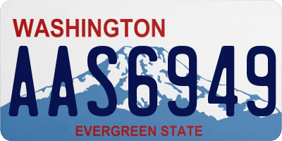 WA license plate AAS6949