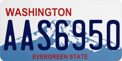 WA license plate AAS6950