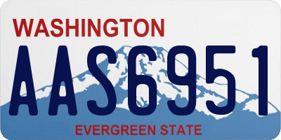 WA license plate AAS6951