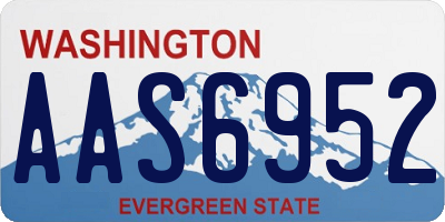 WA license plate AAS6952