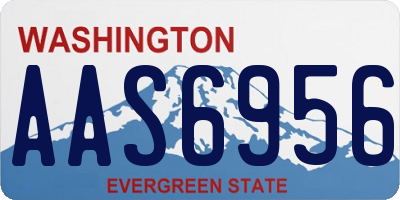 WA license plate AAS6956