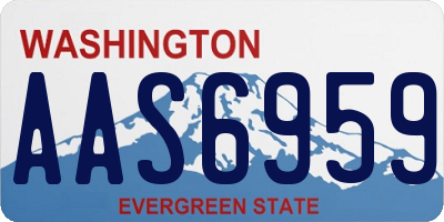 WA license plate AAS6959
