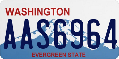 WA license plate AAS6964