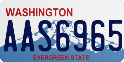 WA license plate AAS6965