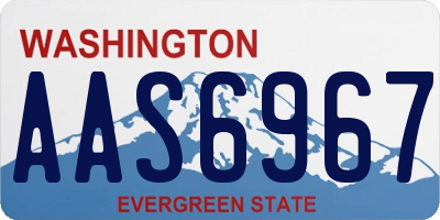WA license plate AAS6967