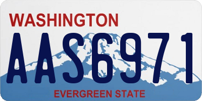 WA license plate AAS6971