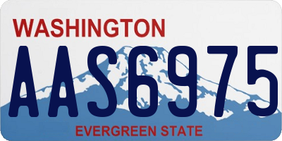 WA license plate AAS6975