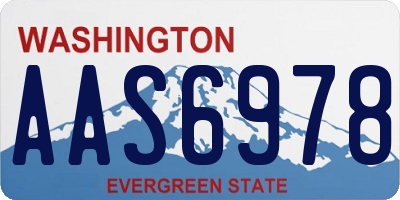 WA license plate AAS6978