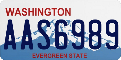 WA license plate AAS6989