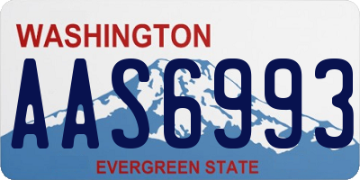 WA license plate AAS6993