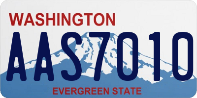 WA license plate AAS7010
