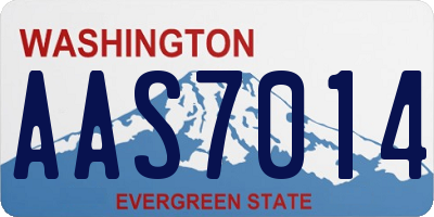 WA license plate AAS7014