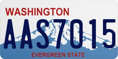 WA license plate AAS7015