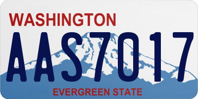 WA license plate AAS7017