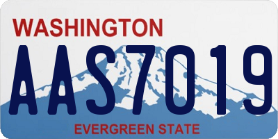 WA license plate AAS7019