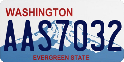 WA license plate AAS7032