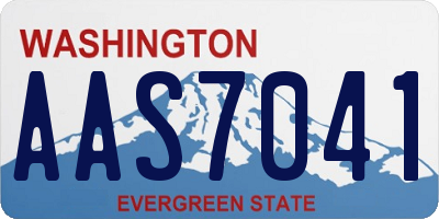 WA license plate AAS7041