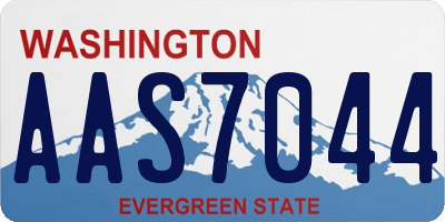 WA license plate AAS7044