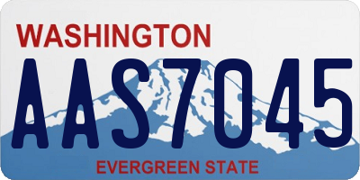 WA license plate AAS7045