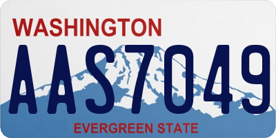 WA license plate AAS7049