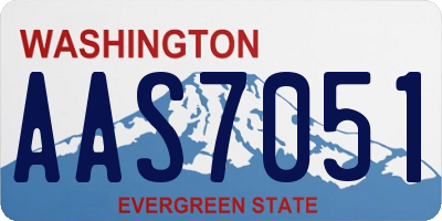 WA license plate AAS7051